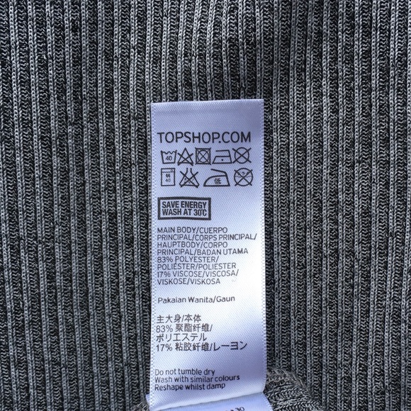Topshop - Ribbed Crewneck Bodycon T-Shirt Dress - Picture 4 of 4